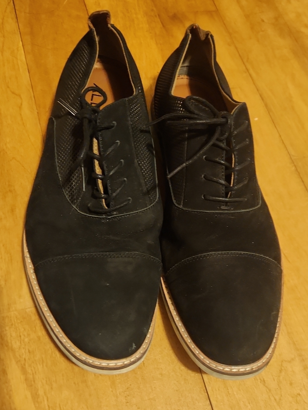 Aldo Black Suede Lace-Up Oxfords